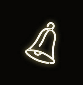 Světelný dekor Zvoneček malý LED 6622 - 73 x 57 cm