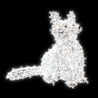 3D LED liška sedící hlava rovně - N26/25 - 24 V - 125 x 105 x 140 cm