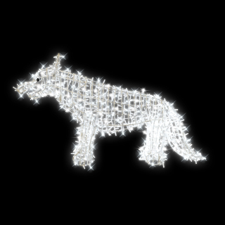 3D LED vlk stojící - N27/25 - 24 V - 105 x 36 x 168 cm