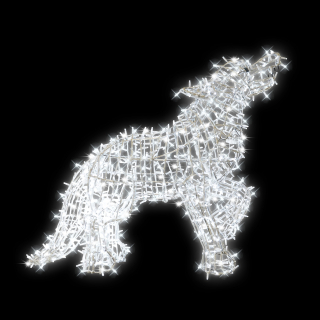3D LED vlk vyjící - N28/25 - 24 V - 127 x 38 x 140 cm