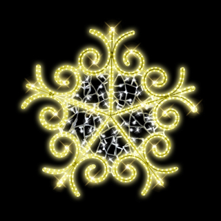 Světelný dekor LED s výpletem 1571 - 112 x 114 cm